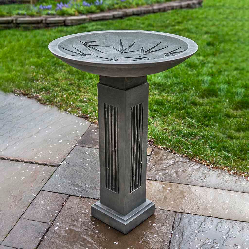 Sagano Birdbath Cast-Stone Birdbath