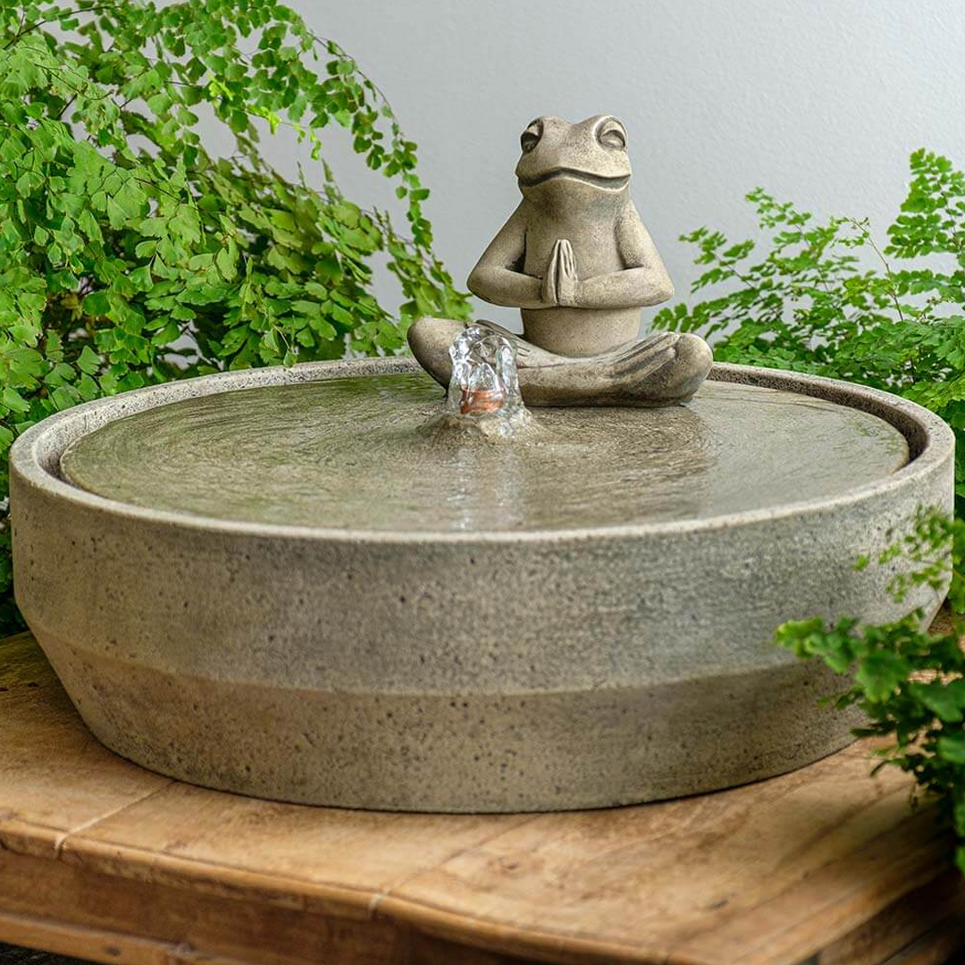 Yoga Frog Beveled Fountain